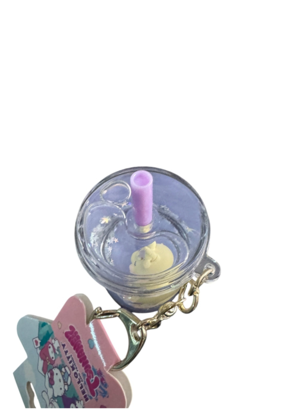 New Hello Kitty Boba Tea Keychain Floating Water, Drink Cup - Picture 7 of 7